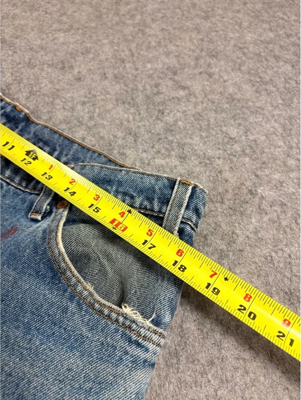 Vintage Levis Orange Tab 550 36x34 Relaxed Taper 90s Blue Denim
